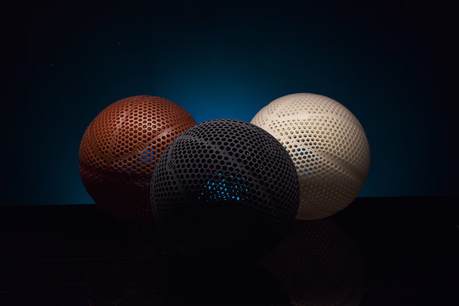 Wilson Airless Gen1 basketball — three color variants